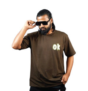 Premium Drop Shoulder SaddleBrown T-Shirt (OK)