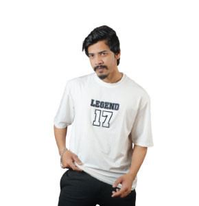 Premium Drop Shoulder White T-Shirt